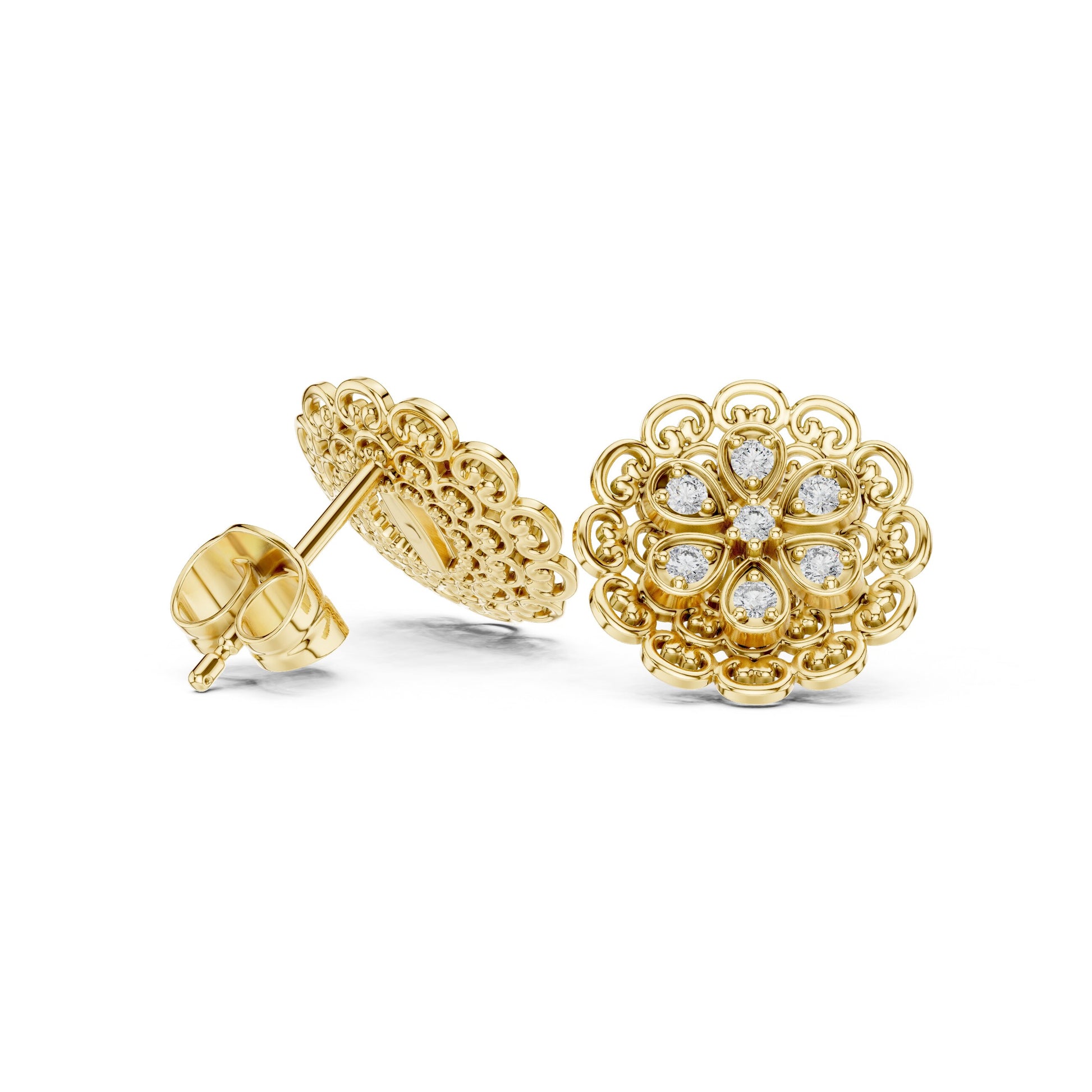 Mixed Shape Lab Grown Diamond Stud Earrings