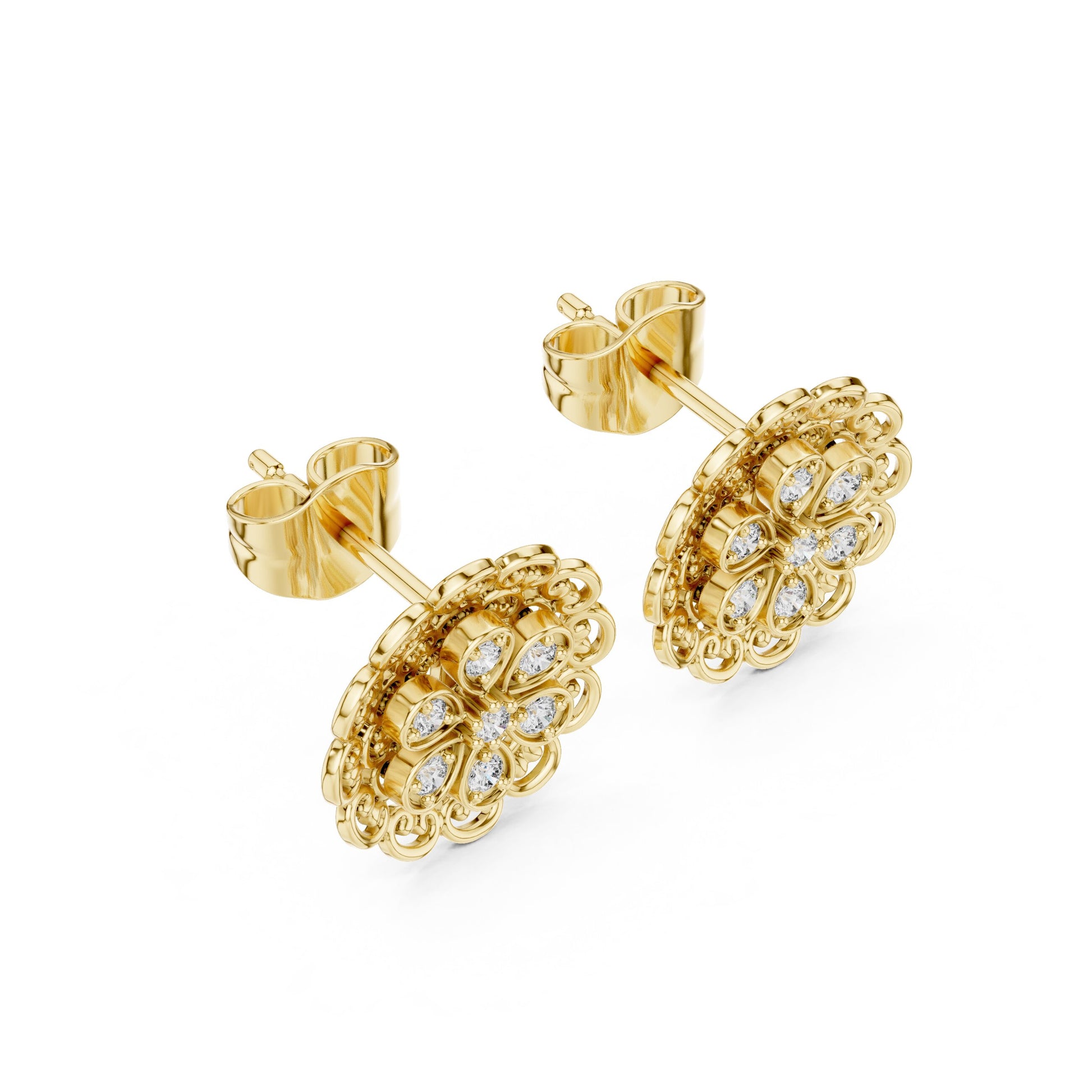 Mixed Shape Lab Grown Diamond Stud Earrings