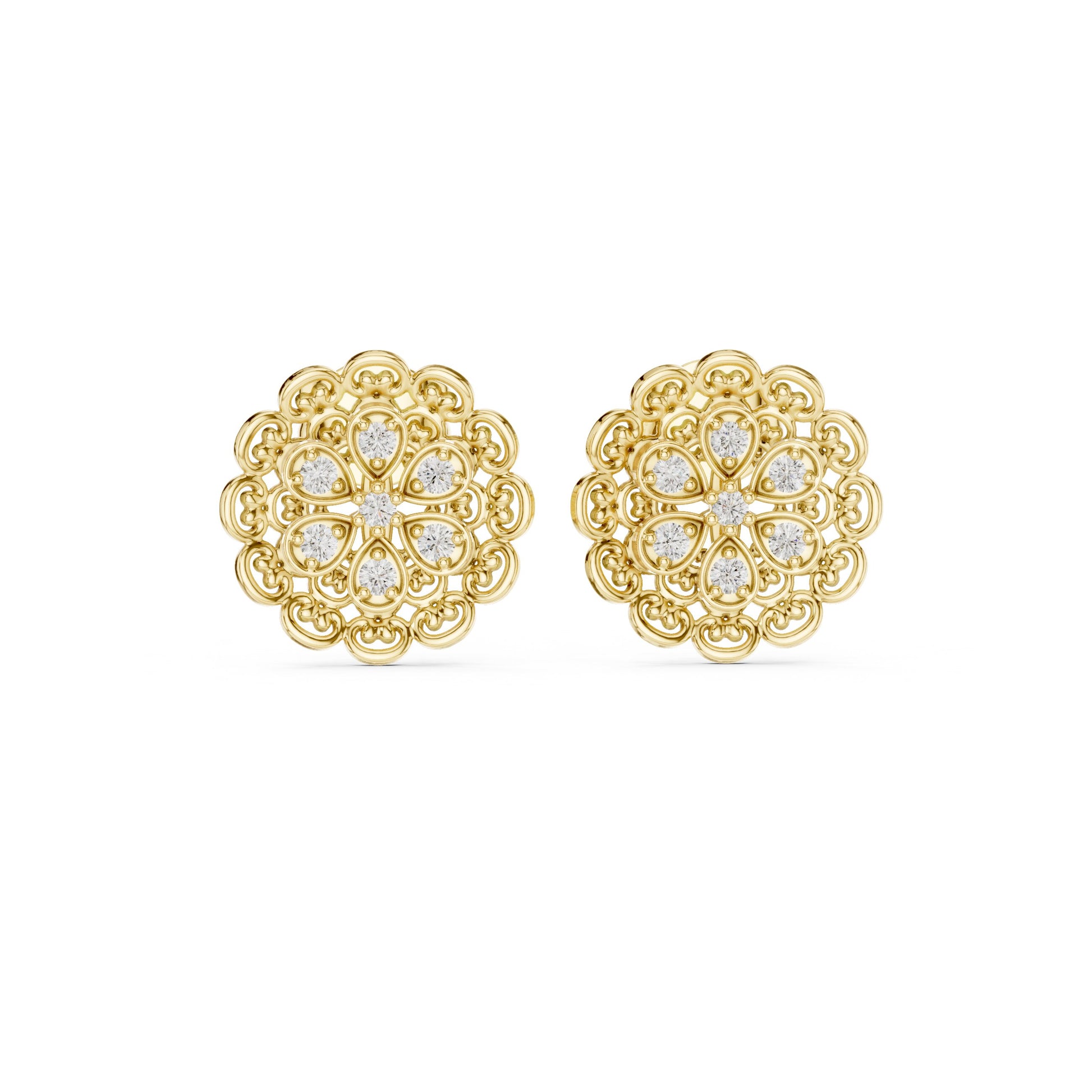 Mixed Shape Lab Grown Diamond Stud Earrings