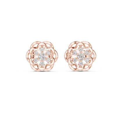 Round Stud Lab Grown Diamond Earrings