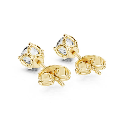 Round Stud Lab Grown Diamond Earrings