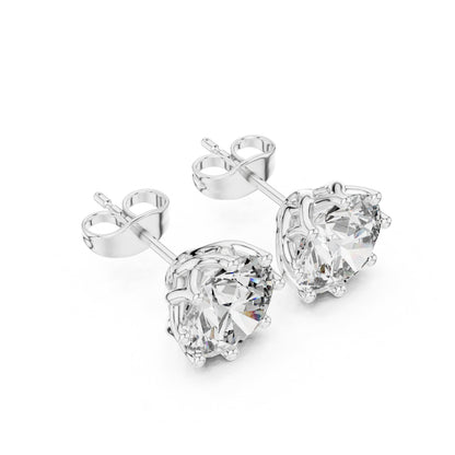 Round Stud Lab Grown Diamond Earrings