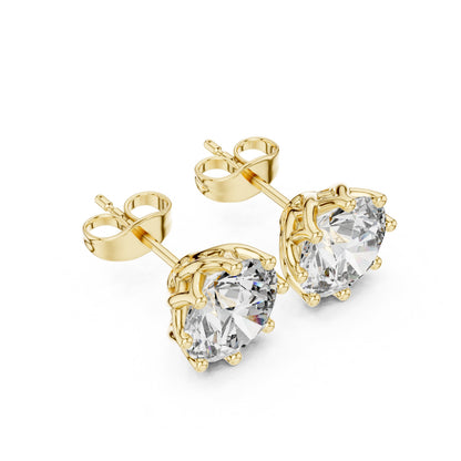 Round Stud Lab Grown Diamond Earrings