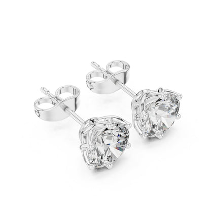 Round Stud Lab Grown Diamond Earrings
