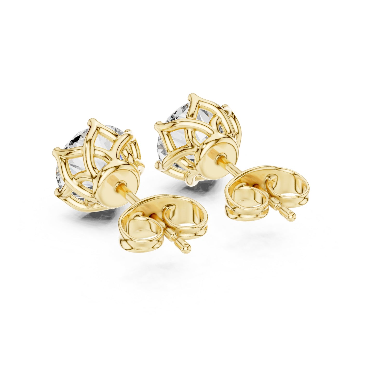 Round Stud Lab Grown Diamond Earrings