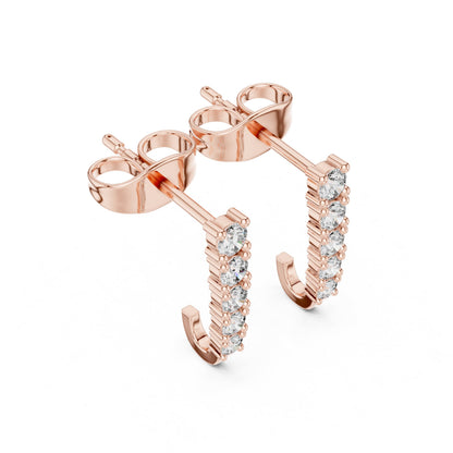 Emerald Climber Lab Grown Diamond Earrings