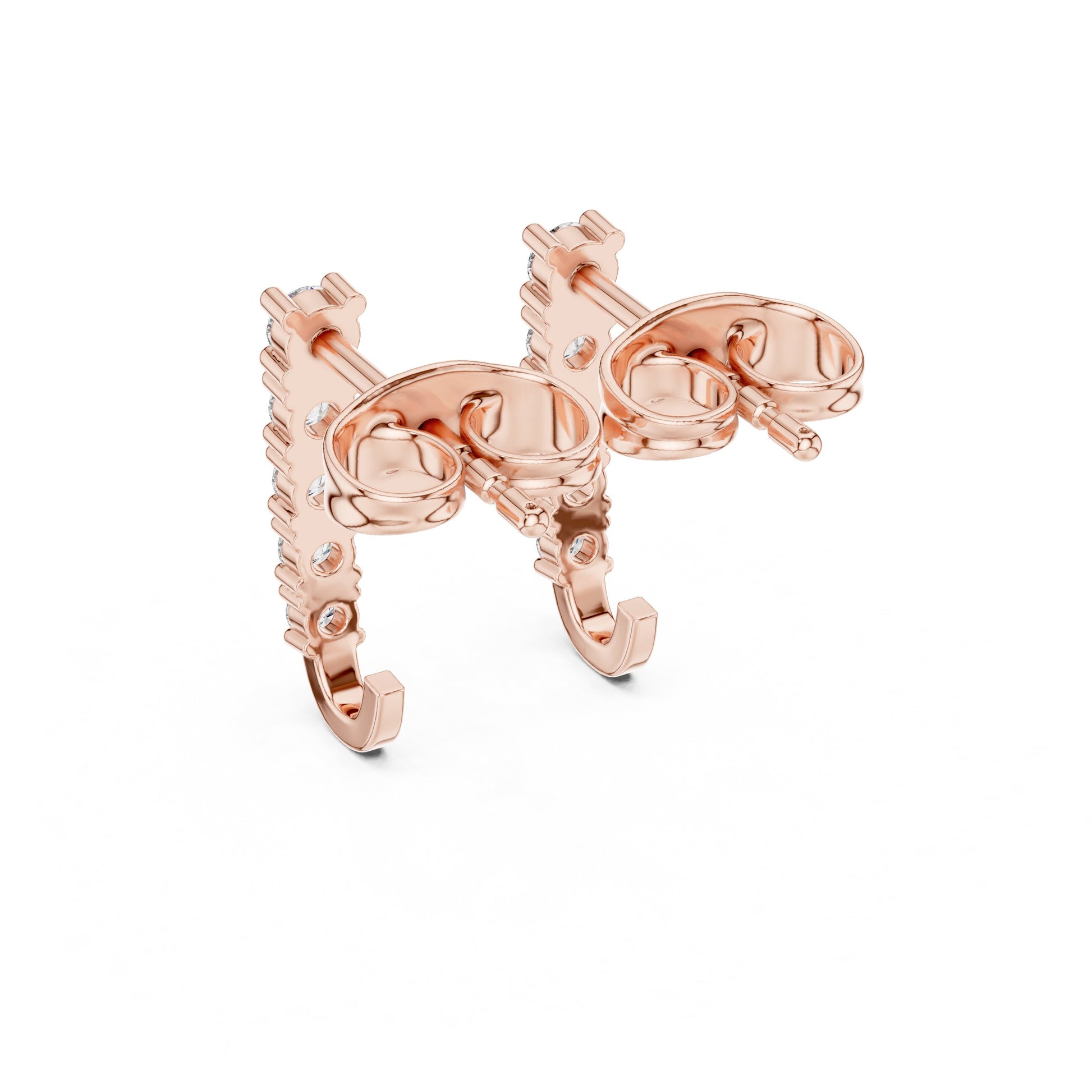 Emerald Climber Lab Grown Diamond Earrings