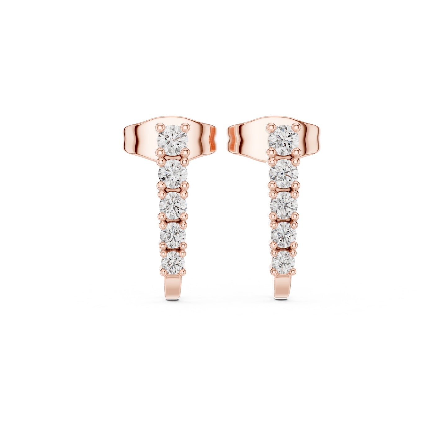 Emerald Climber Lab Grown Diamond Earrings