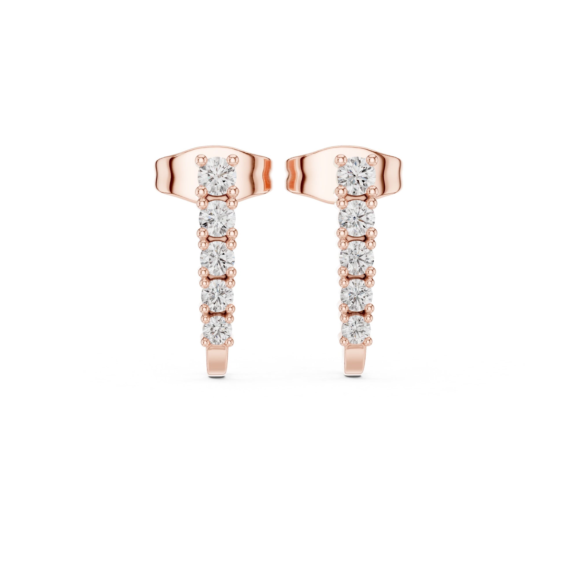 Emerald Climber Lab Grown Diamond Earrings