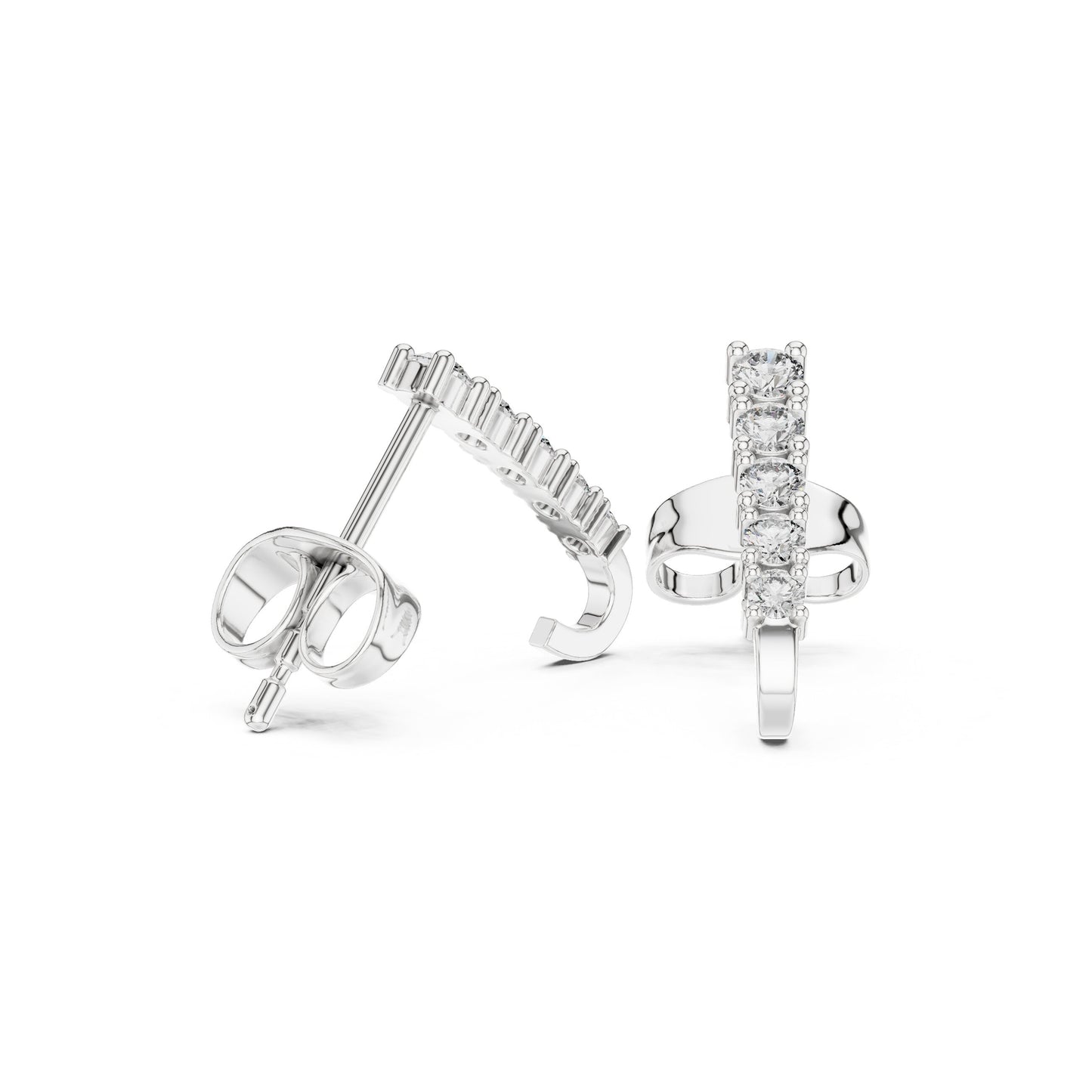 Emerald Climber Lab Grown Diamond Earrings