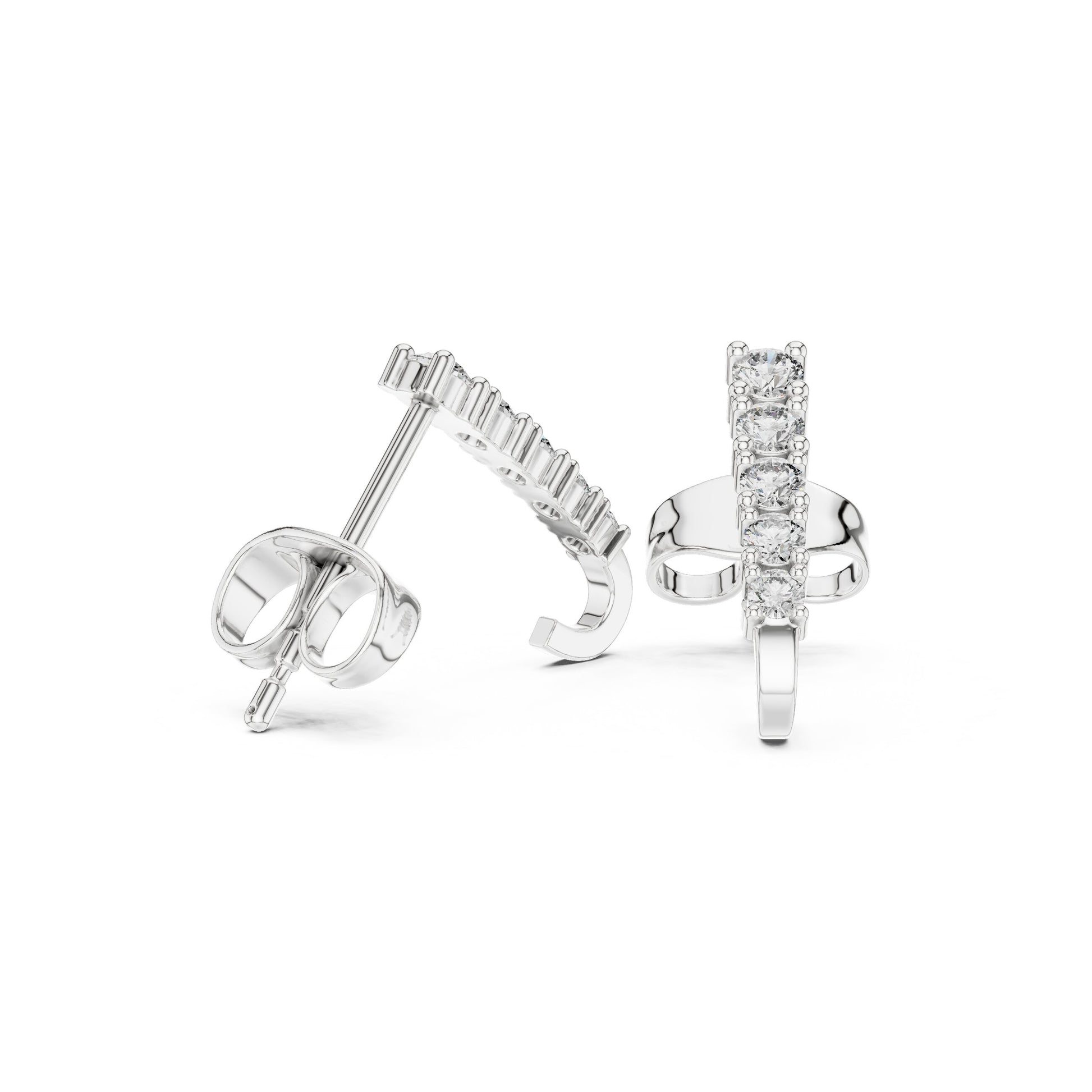 Emerald Climber Lab Grown Diamond Earrings