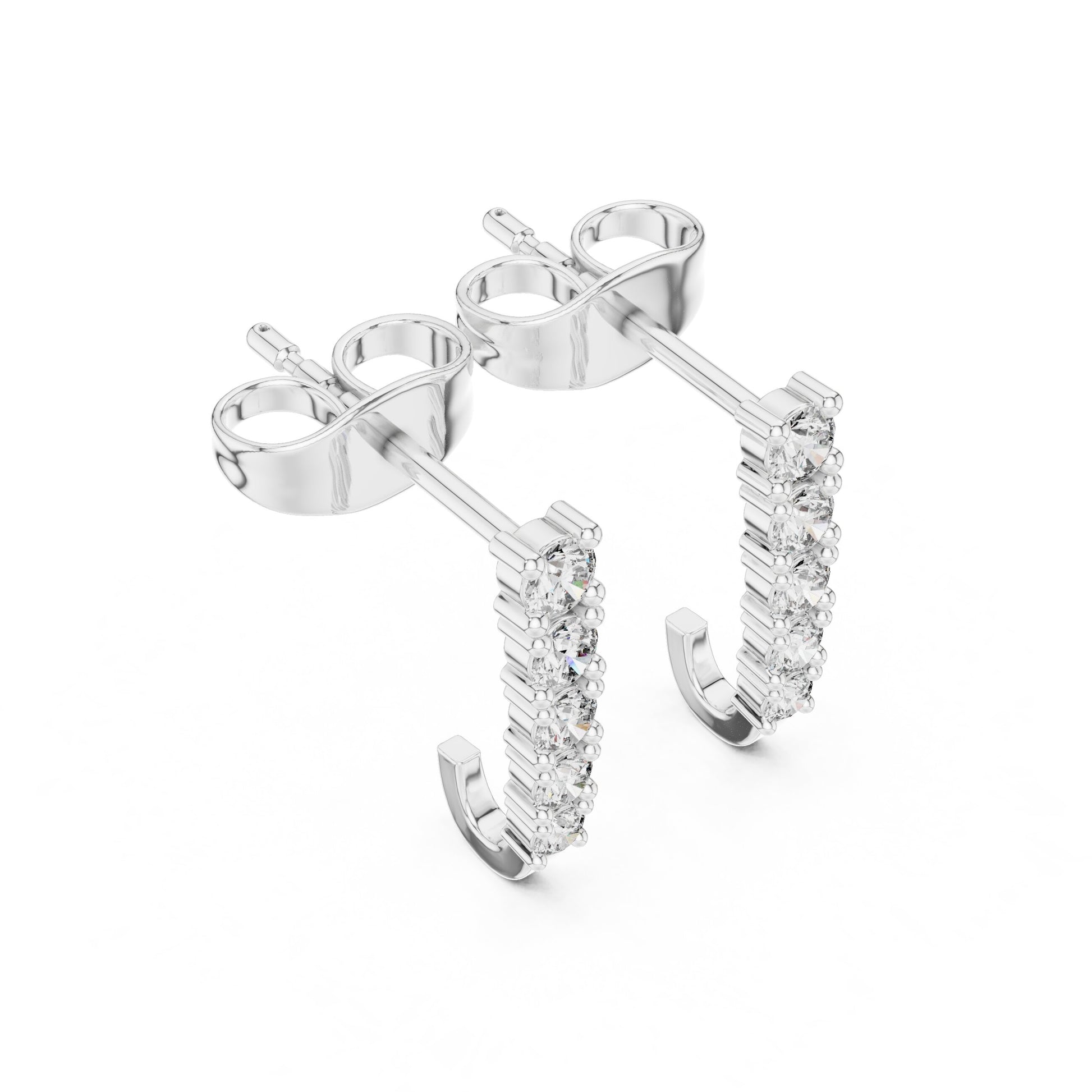 Emerald Climber Lab Grown Diamond Earrings