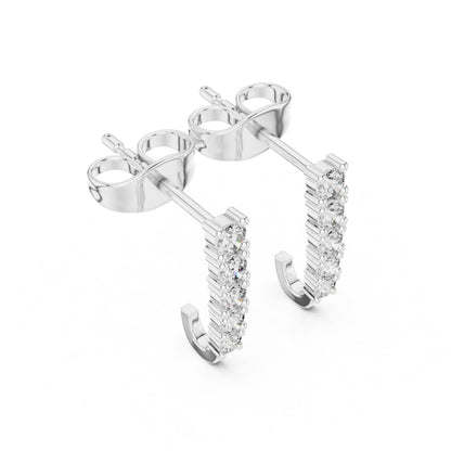Emerald Climber Lab Grown Diamond Earrings
