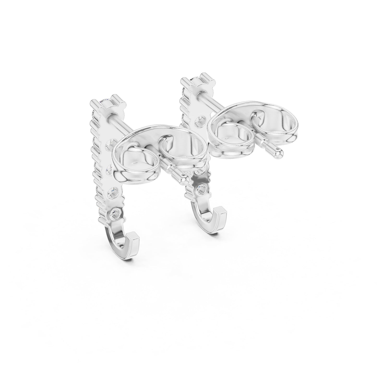 Emerald Climber Lab Grown Diamond Earrings