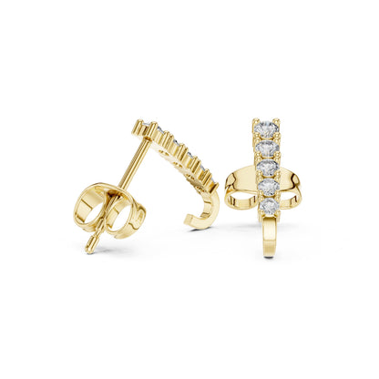 Emerald Climber Lab Grown Diamond Earrings