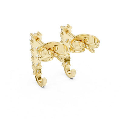 Emerald Climber Lab Grown Diamond Earrings