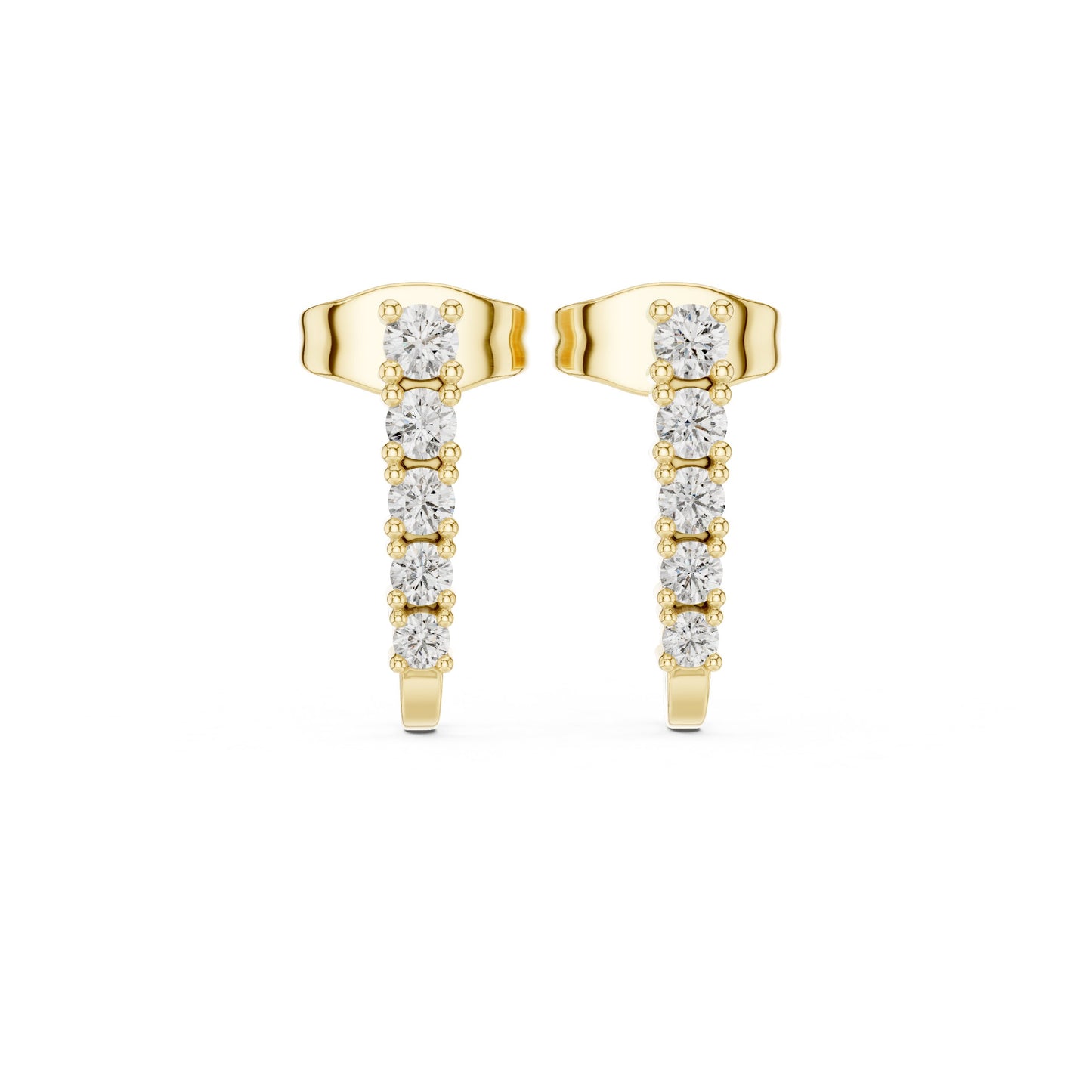 Emerald Climber Lab Grown Diamond Earrings