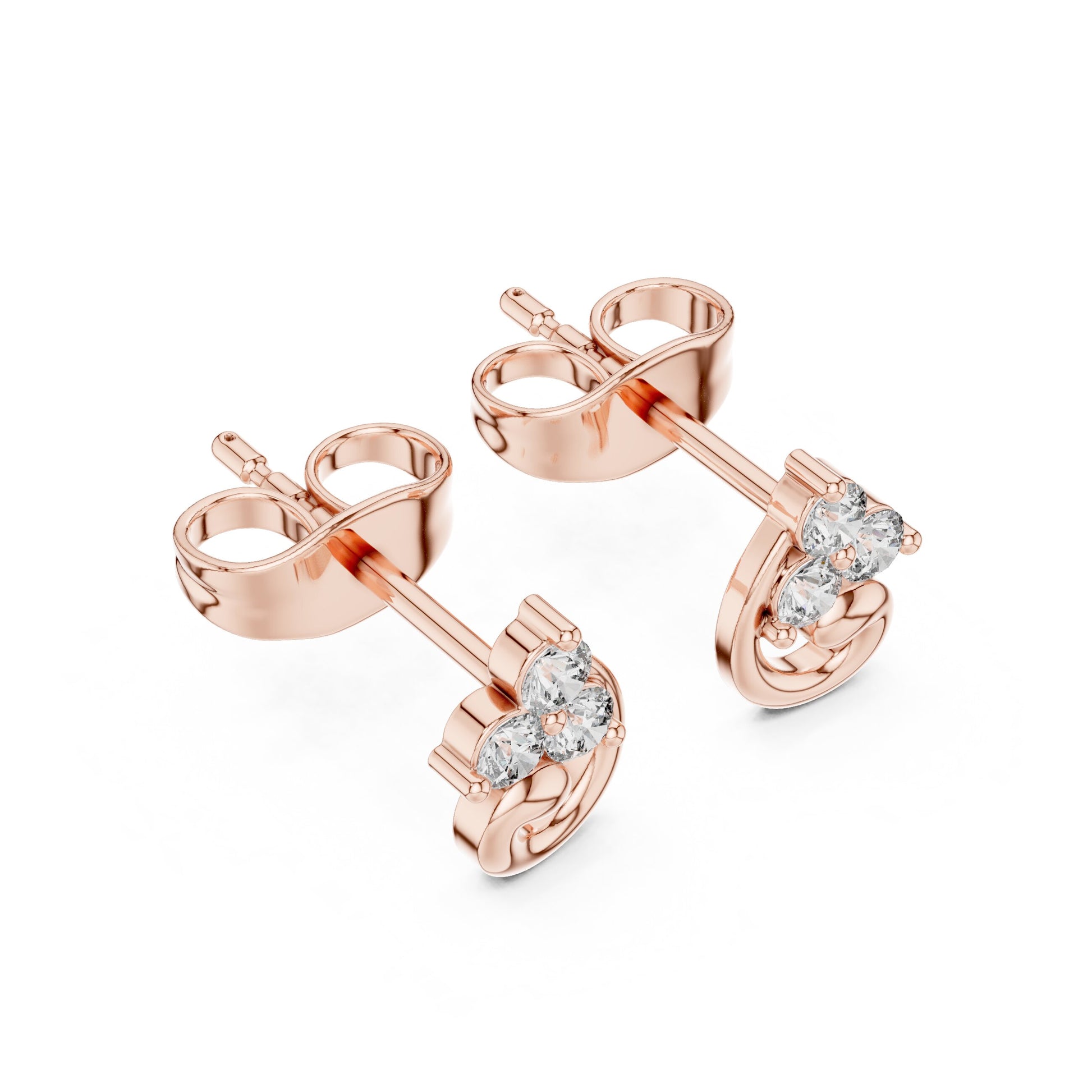 Round Stud Lab Grown Diamond Earrings