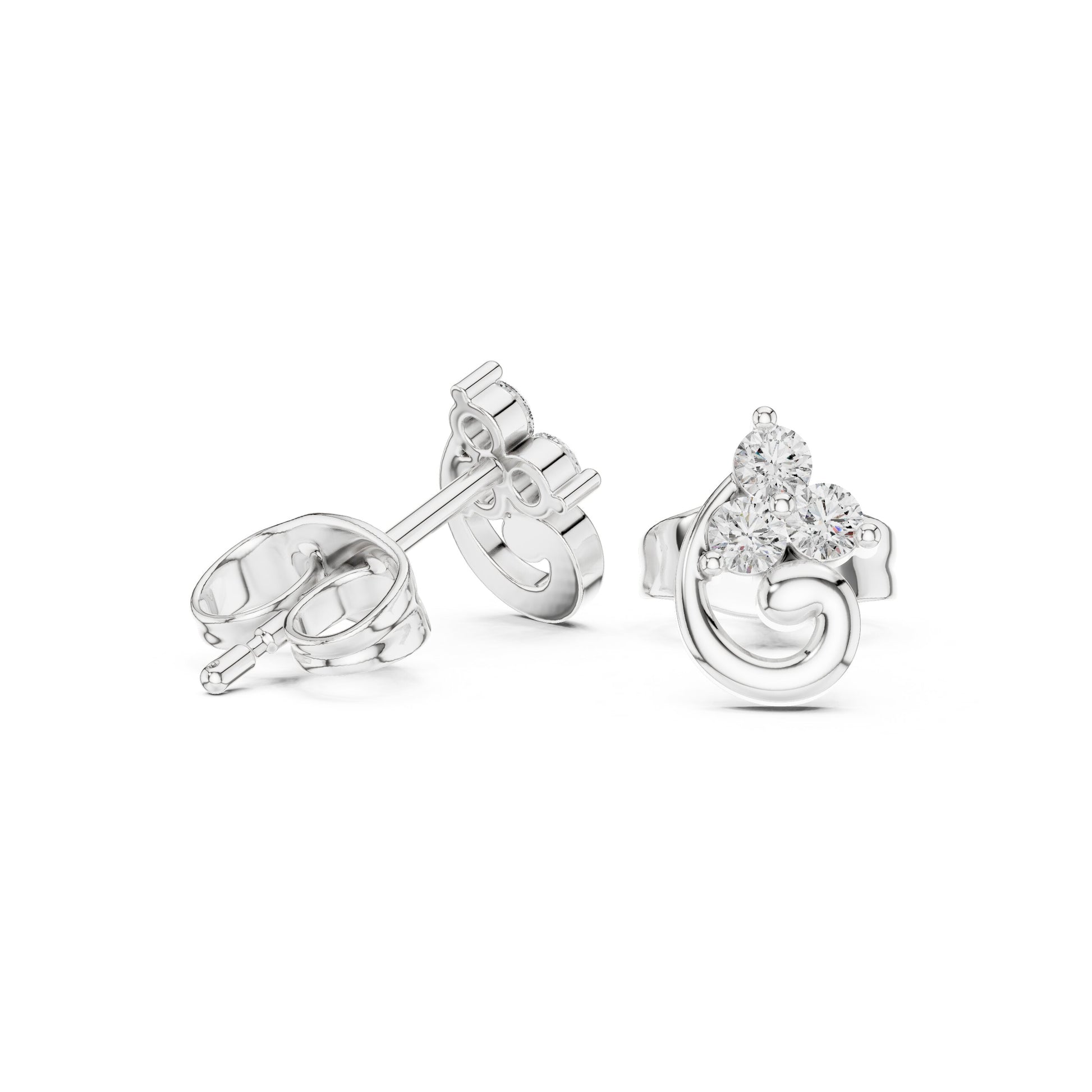 Round Stud Lab Grown Diamond Earrings