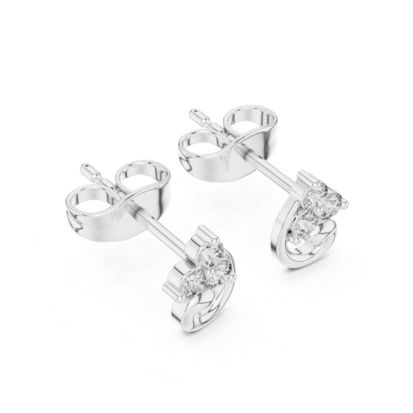 Round Stud Lab Grown Diamond Earrings
