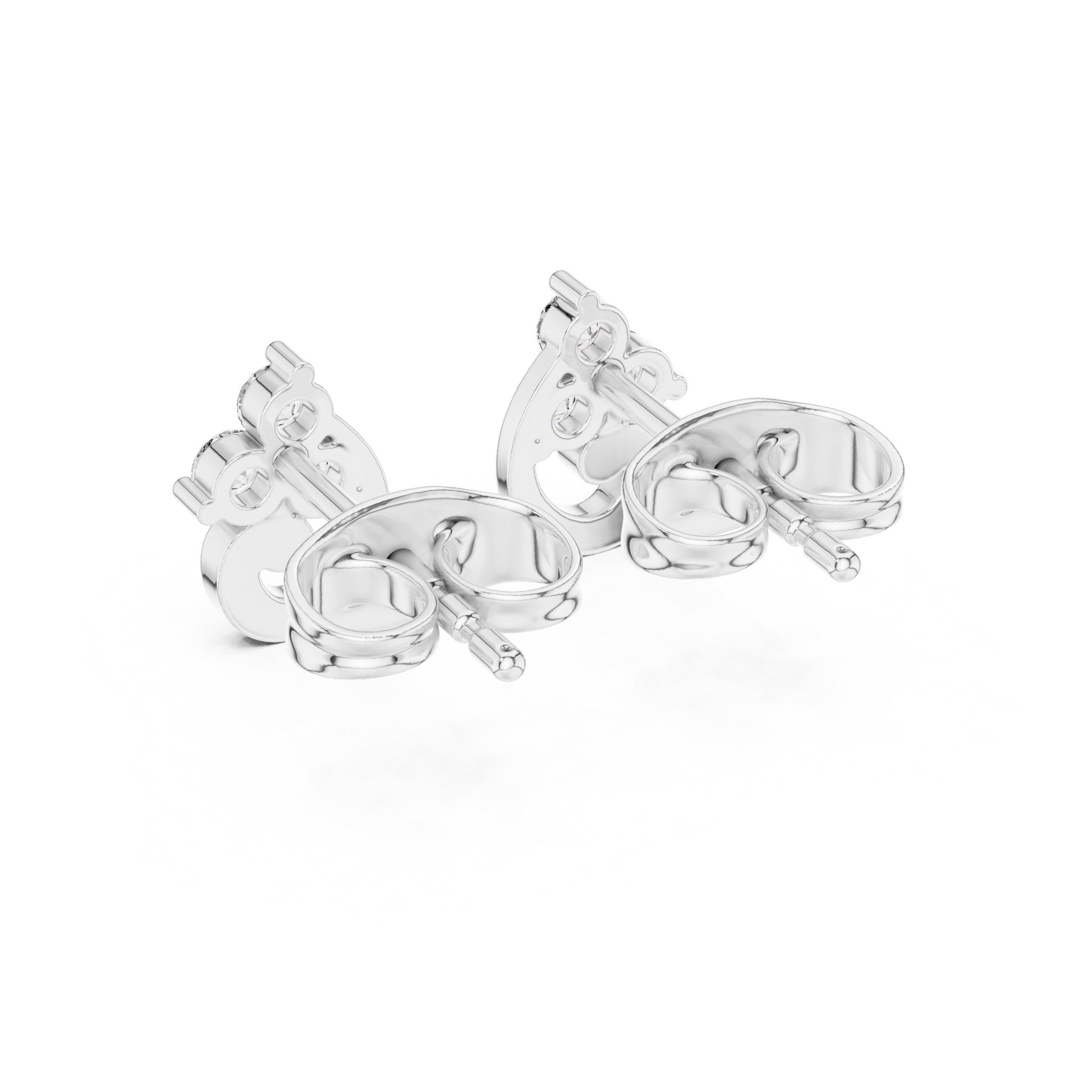 Round Stud Lab Grown Diamond Earrings