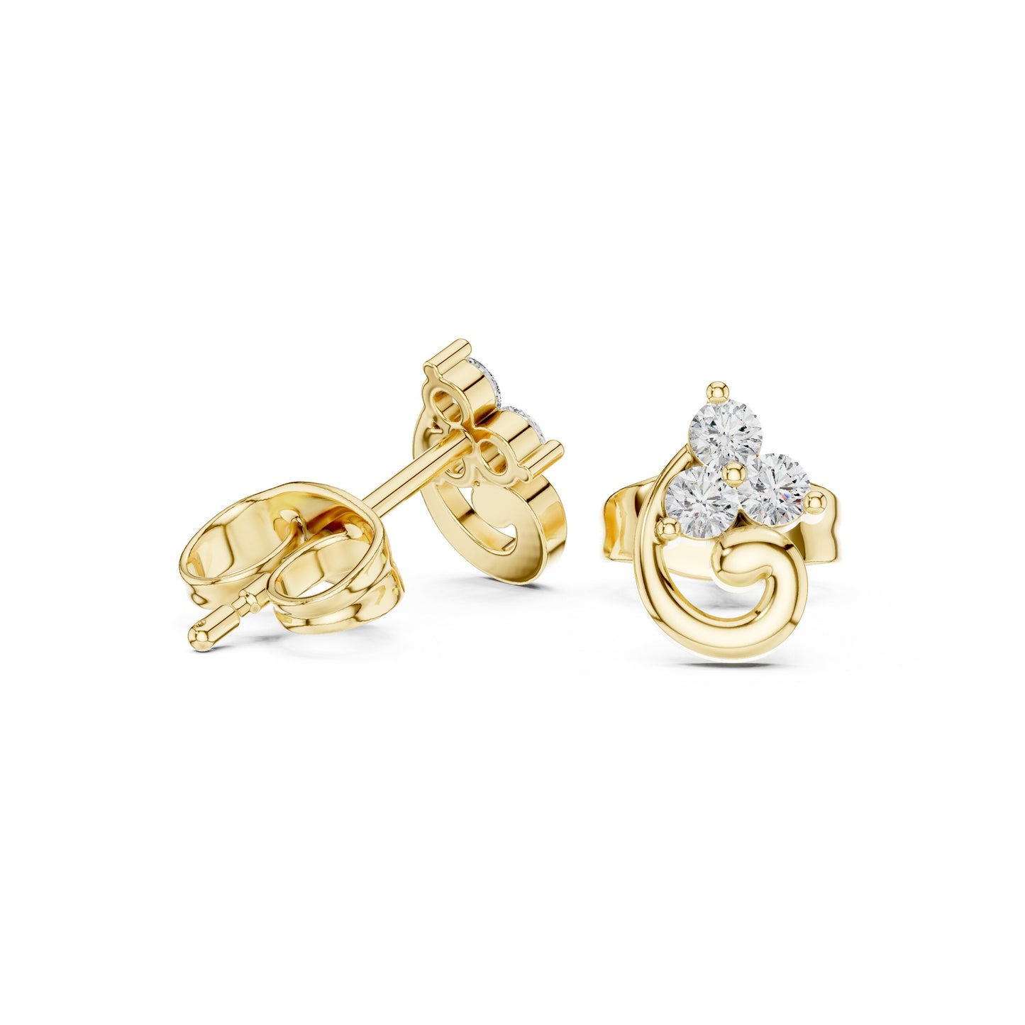 Round Stud Lab Grown Diamond Earrings