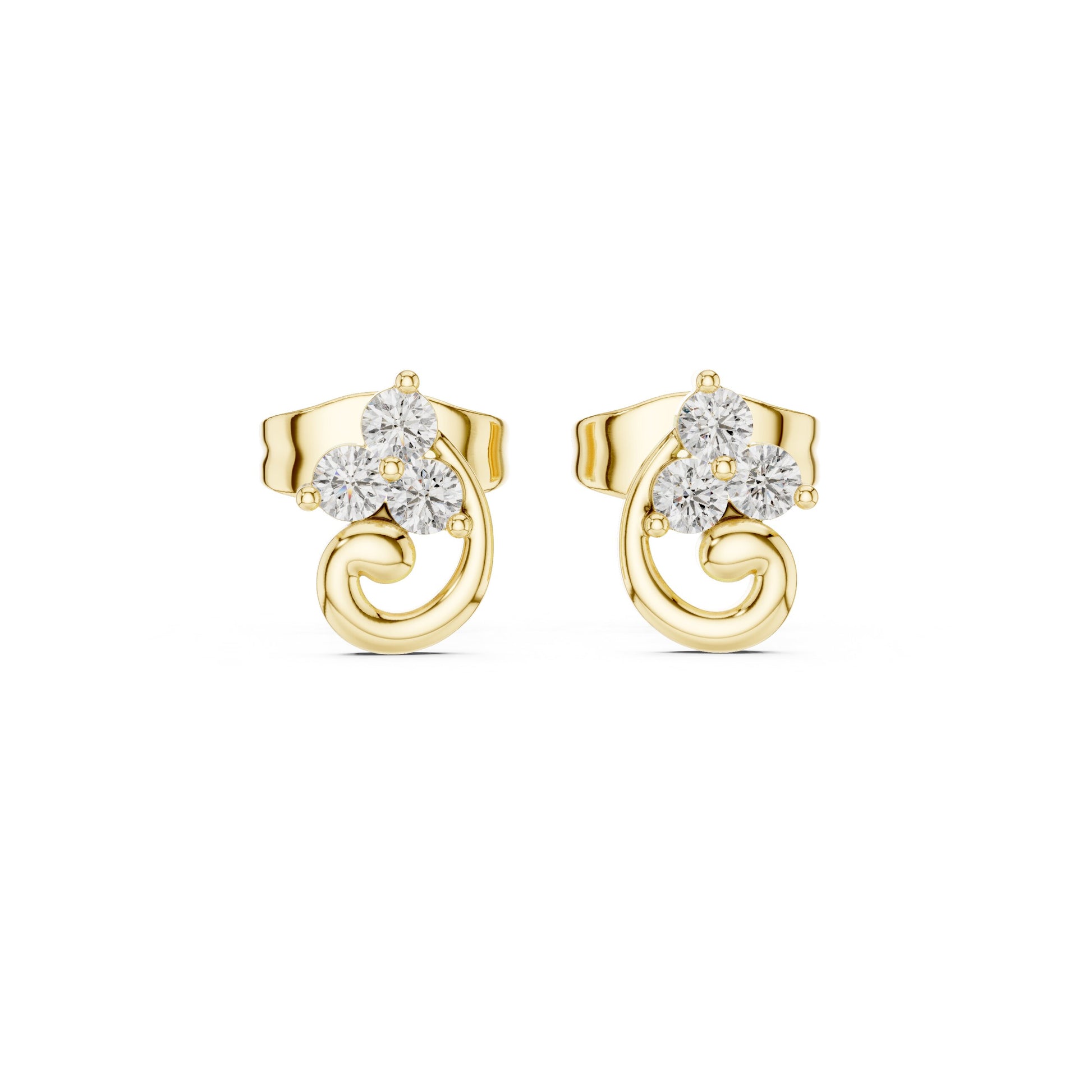 Round Stud Lab Grown Diamond Earrings
