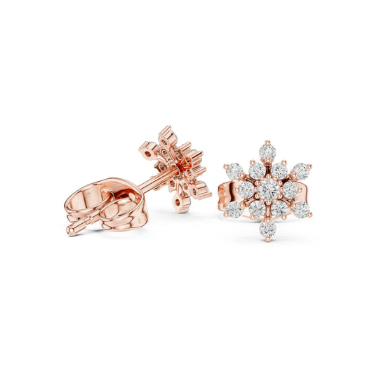 Round Cluster Lab Grown Diamond Earrings