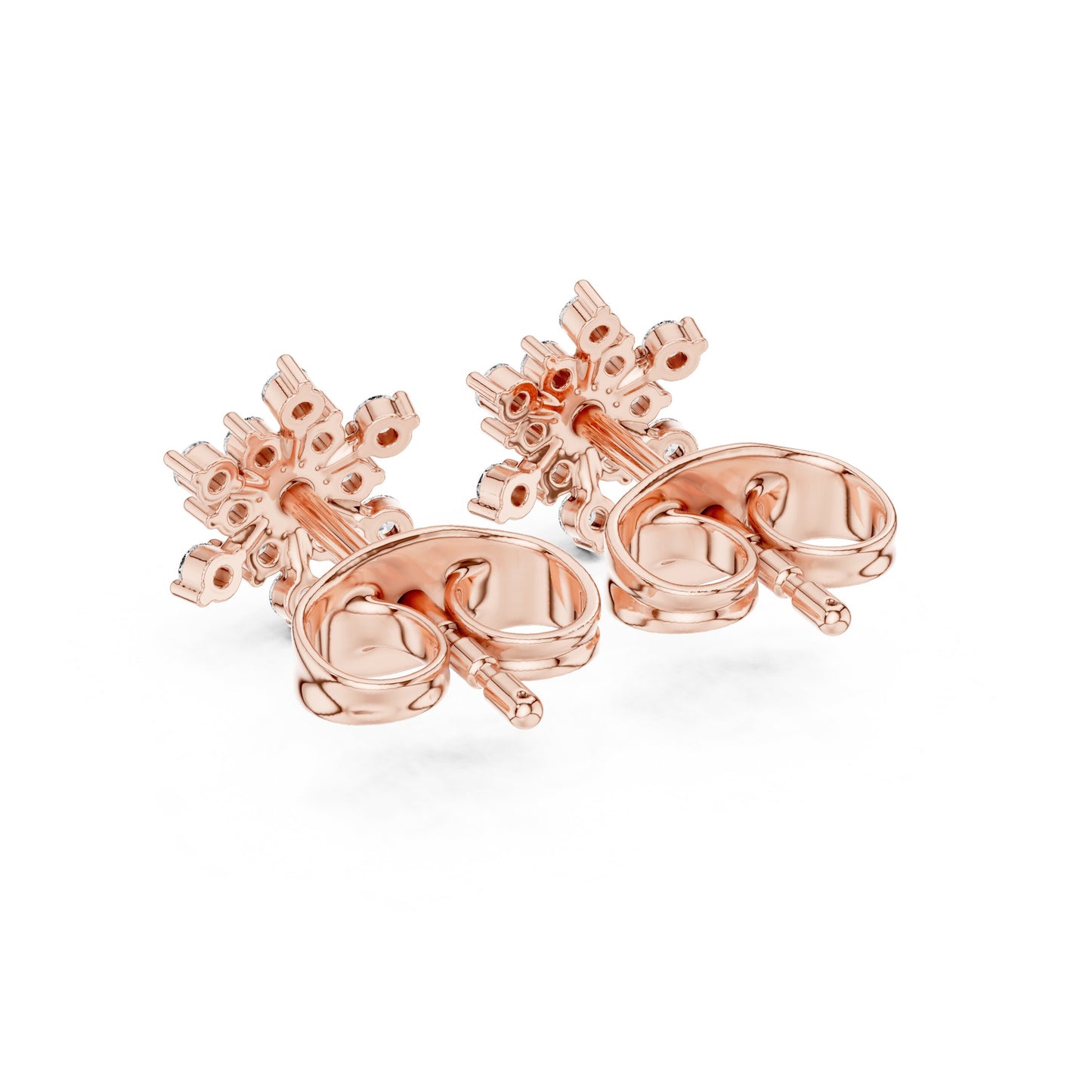 Round Cluster Lab Grown Diamond Earrings