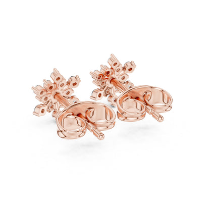 Round Cluster Lab Grown Diamond Earrings