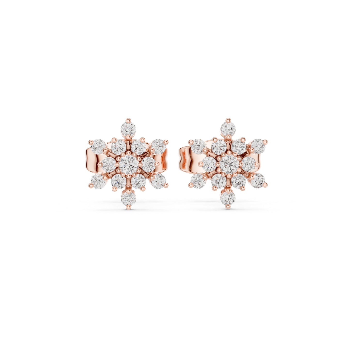 Round Cluster Lab Grown Diamond Earrings