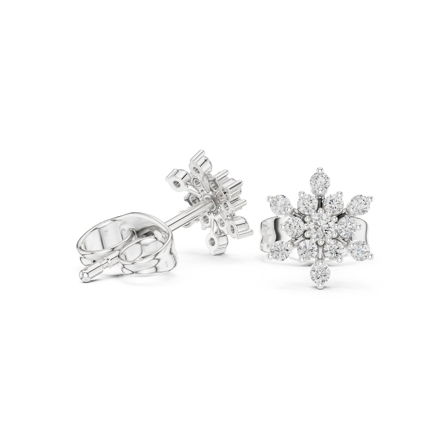 Round Cluster Lab Grown Diamond Earrings
