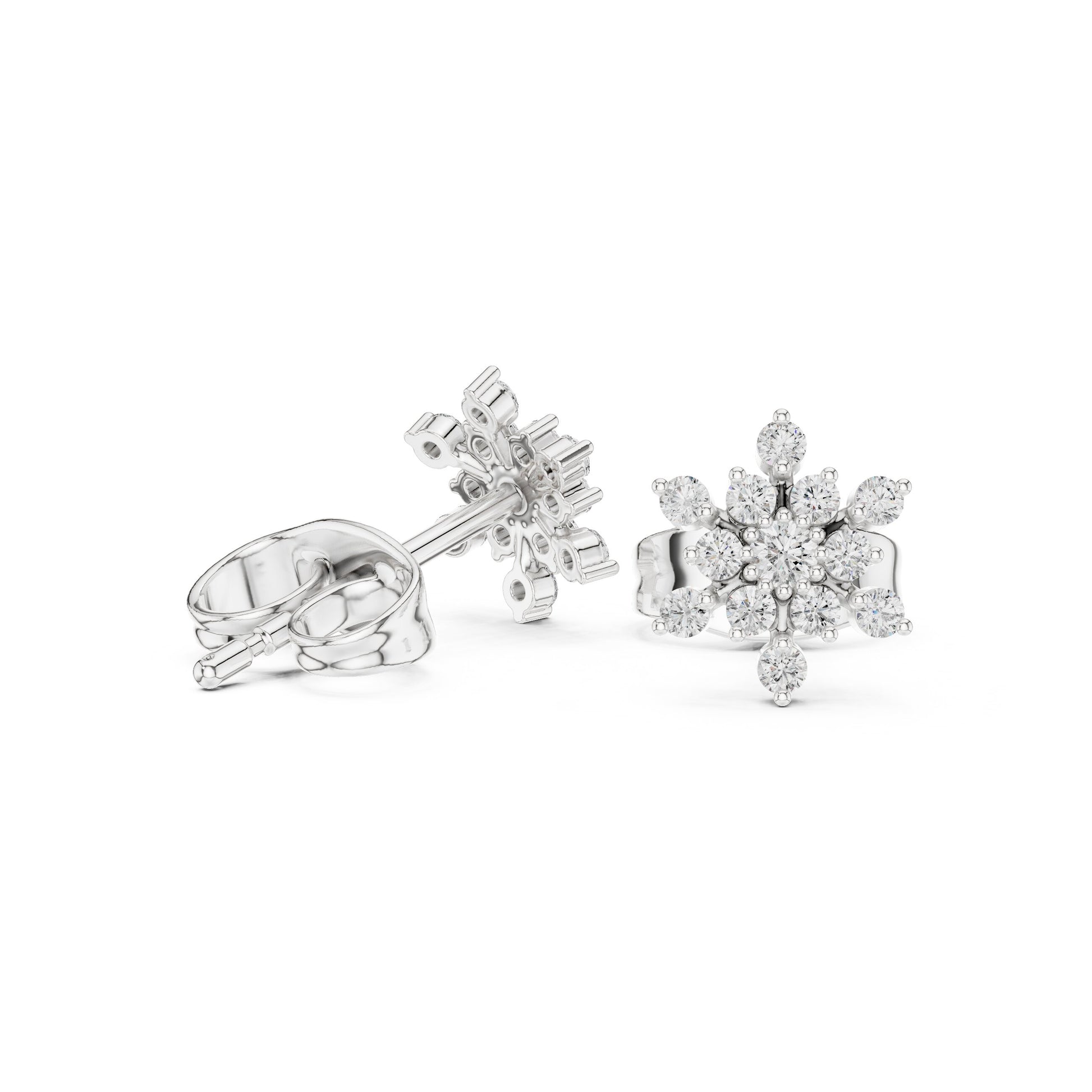 Round Cluster Lab Grown Diamond Earrings