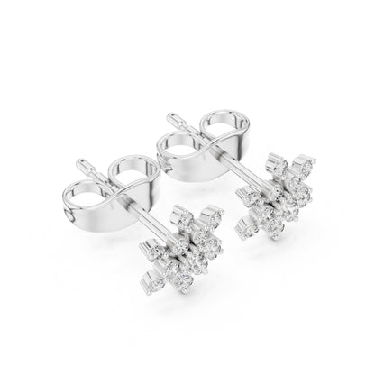 Round Cluster Lab Grown Diamond Earrings