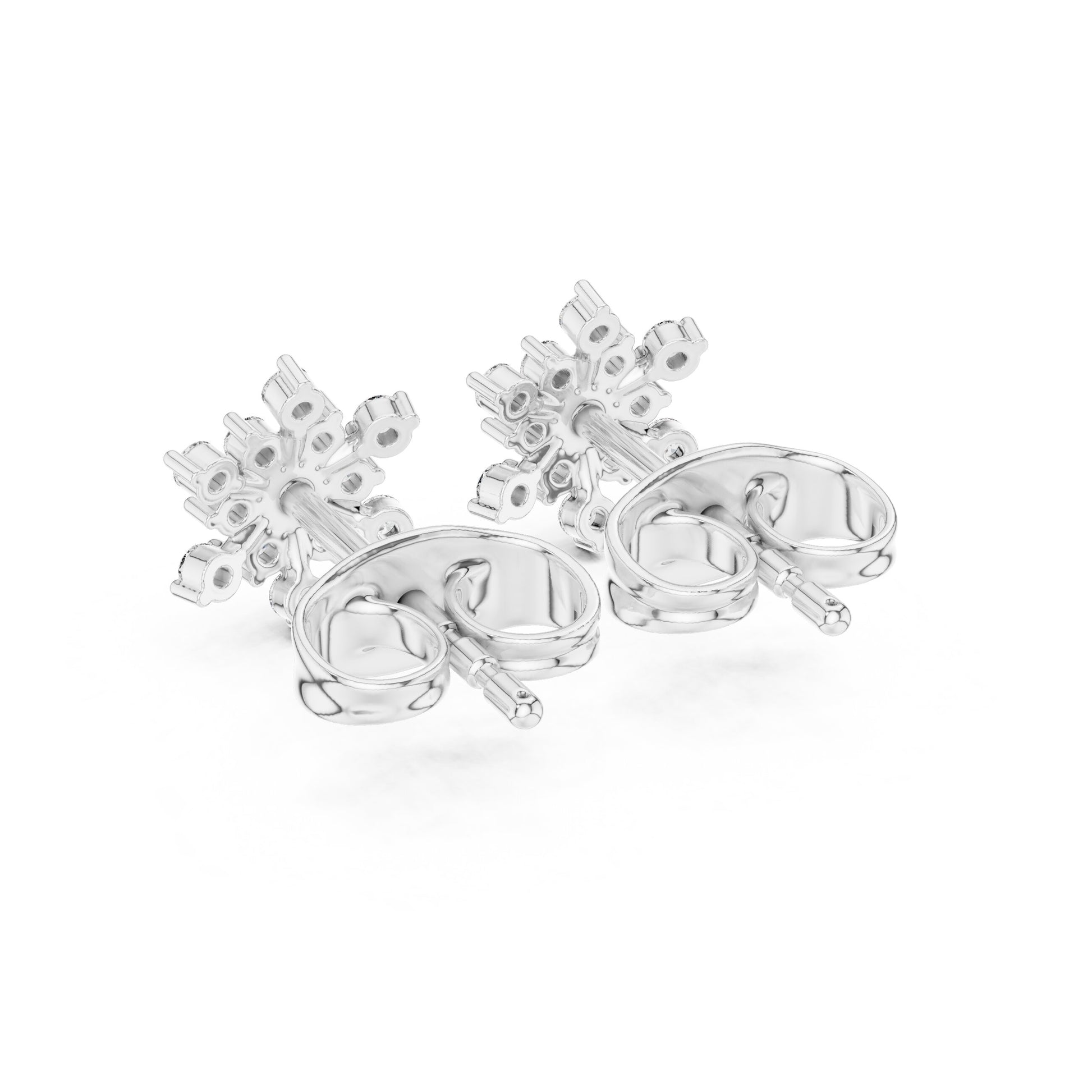 Round Cluster Lab Grown Diamond Earrings