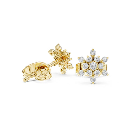 Round Cluster Lab Grown Diamond Earrings