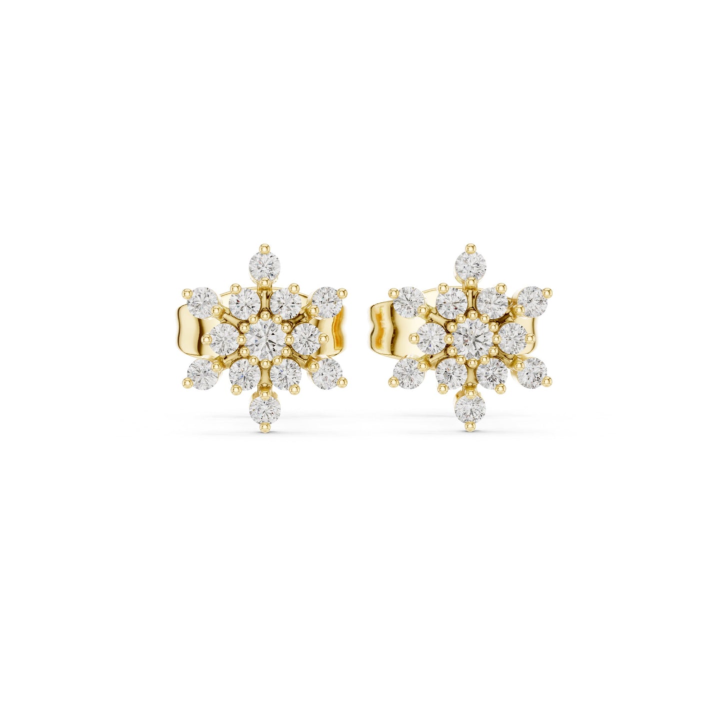 Round Cluster Lab Grown Diamond Earrings