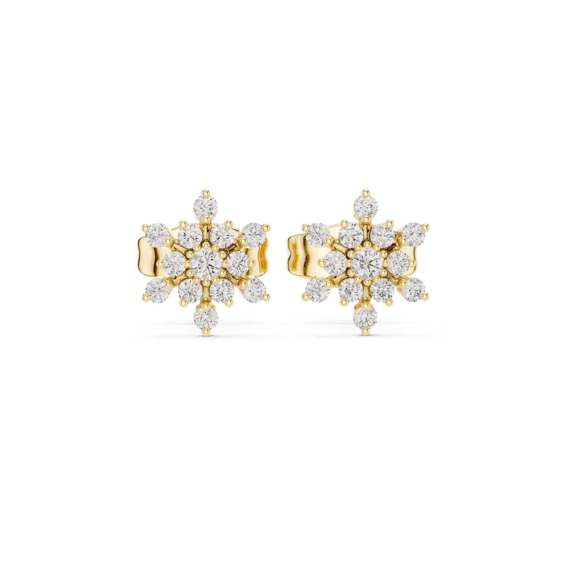 Round Cluster Lab Grown Diamond Earrings