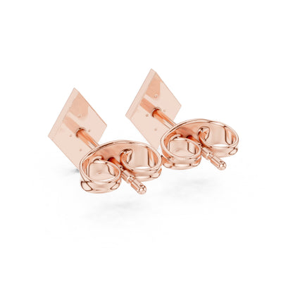Round Stud Lab Grown Diamond Earrings