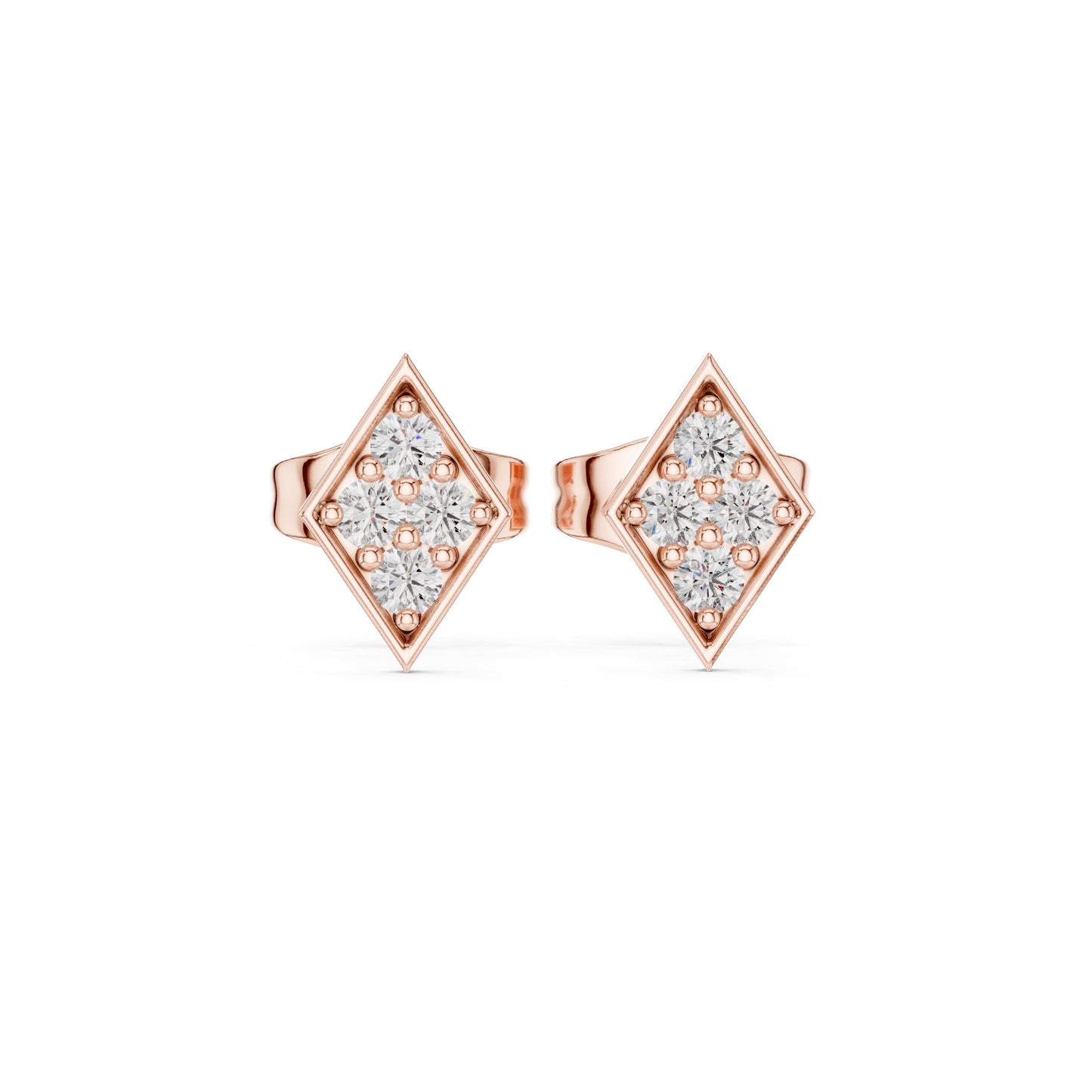 Round Stud Lab Grown Diamond Earrings
