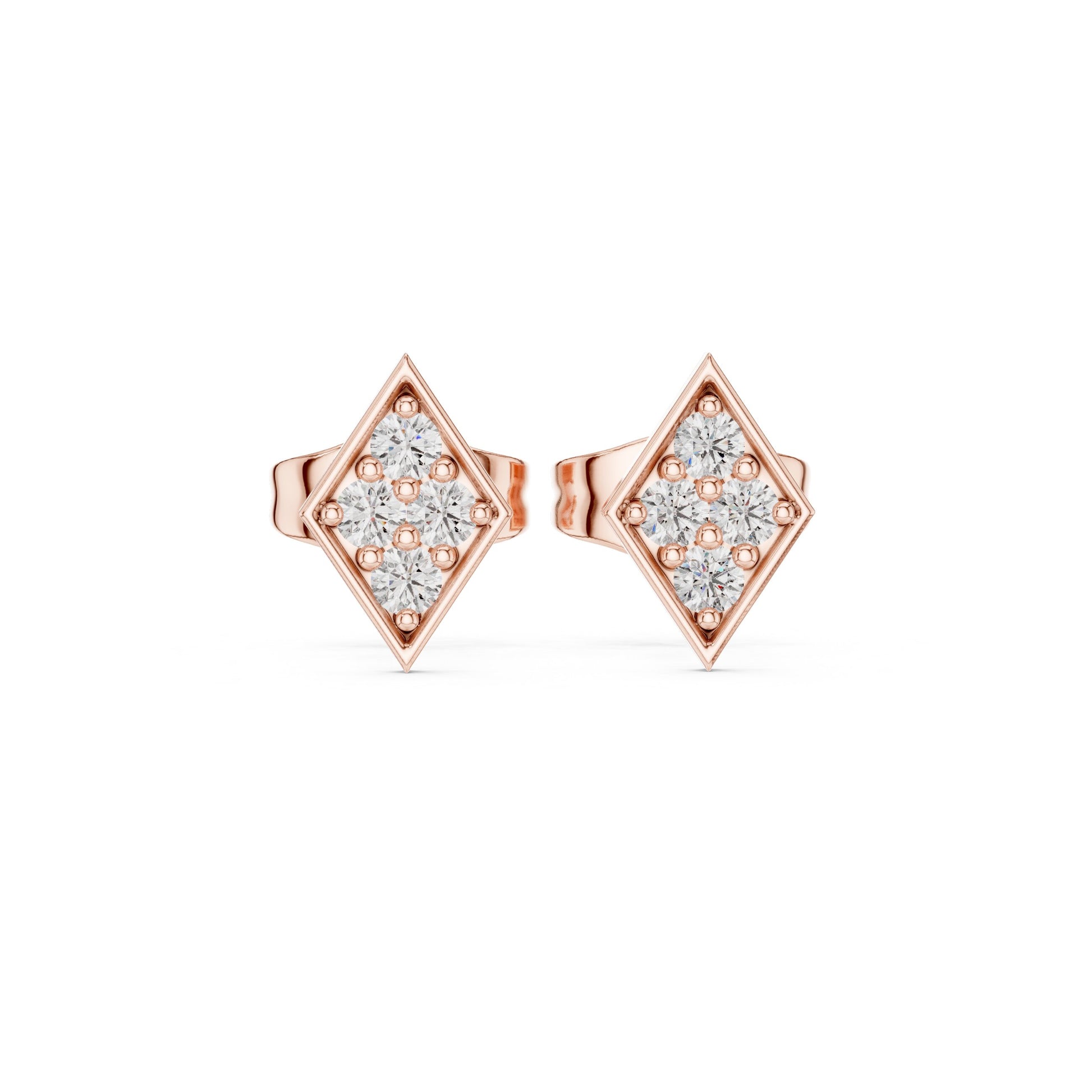Round Stud Lab Grown Diamond Earrings