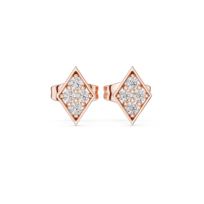Round Stud Lab Grown Diamond Earrings
