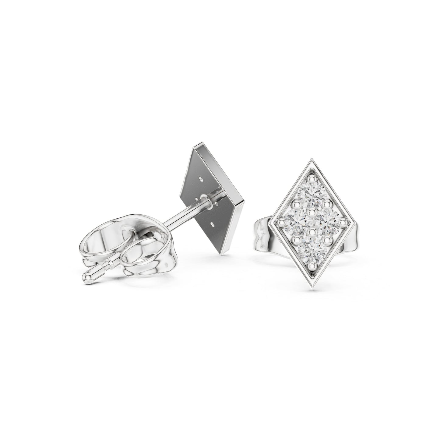 Round Stud Lab Grown Diamond Earrings