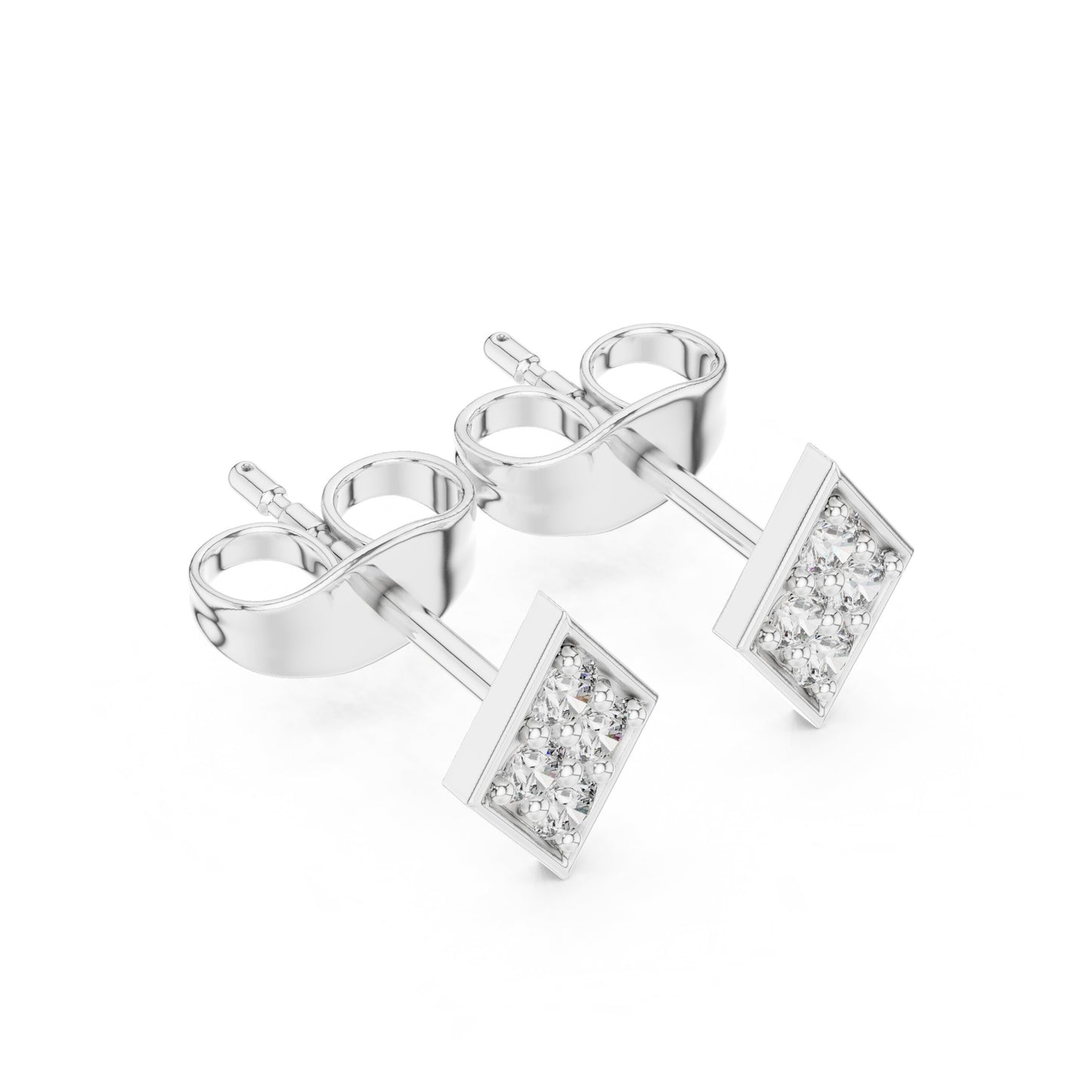 Round Stud Lab Grown Diamond Earrings