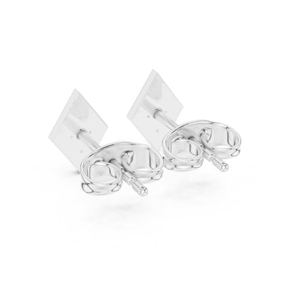 Round Stud Lab Grown Diamond Earrings