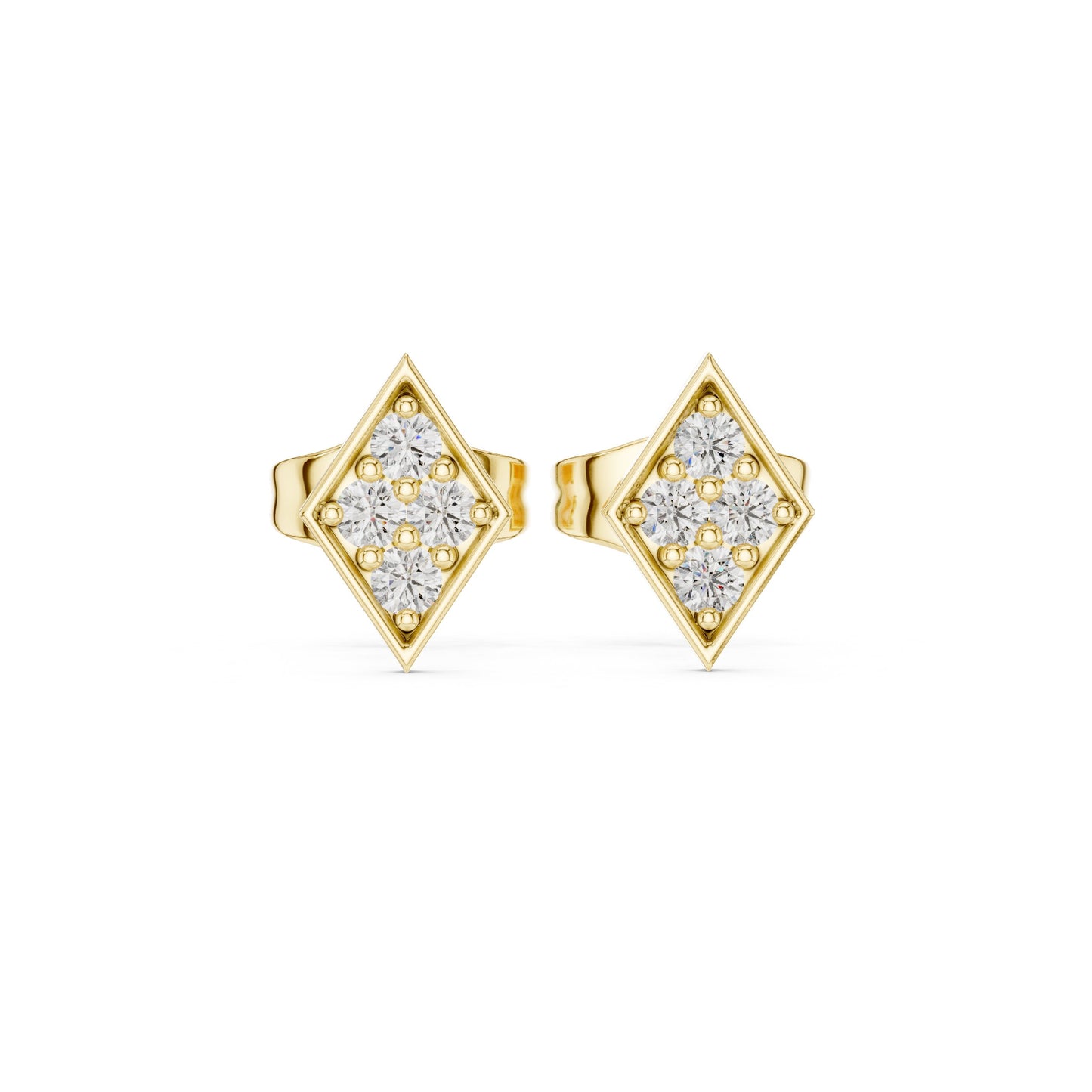 Round Stud Lab Grown Diamond Earrings