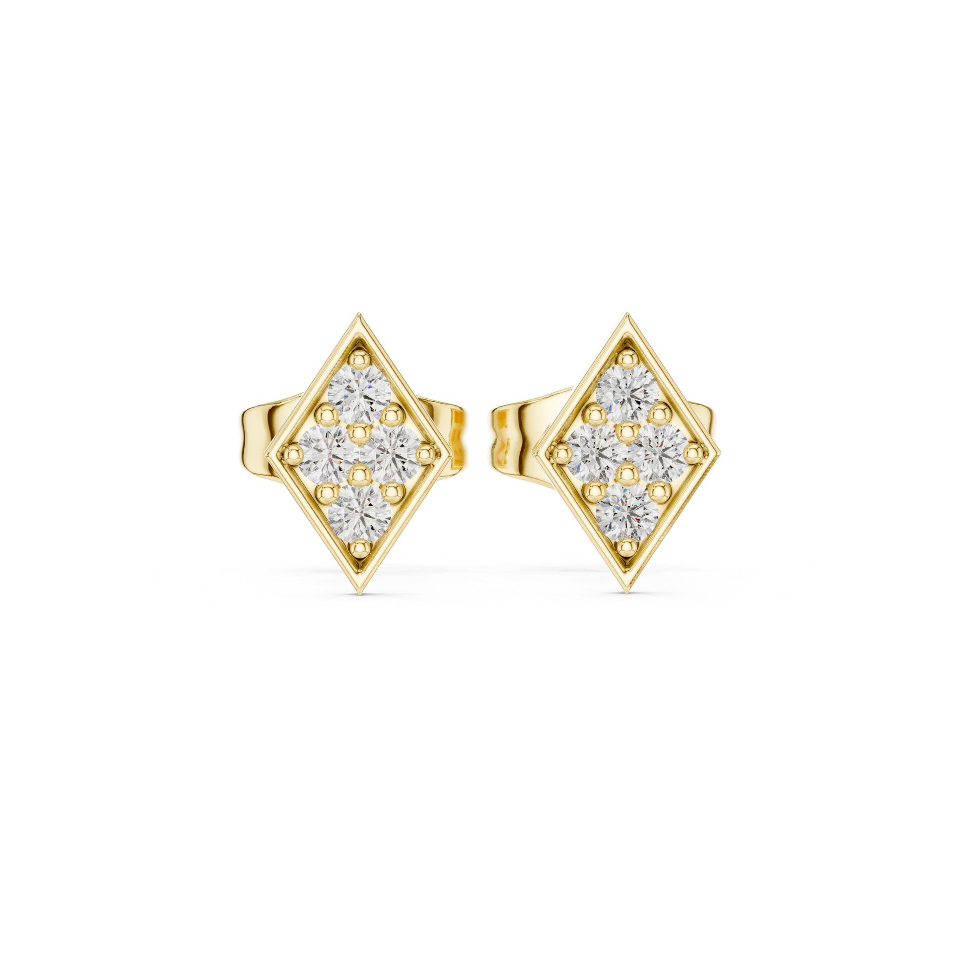 Round Stud Lab Grown Diamond Earrings