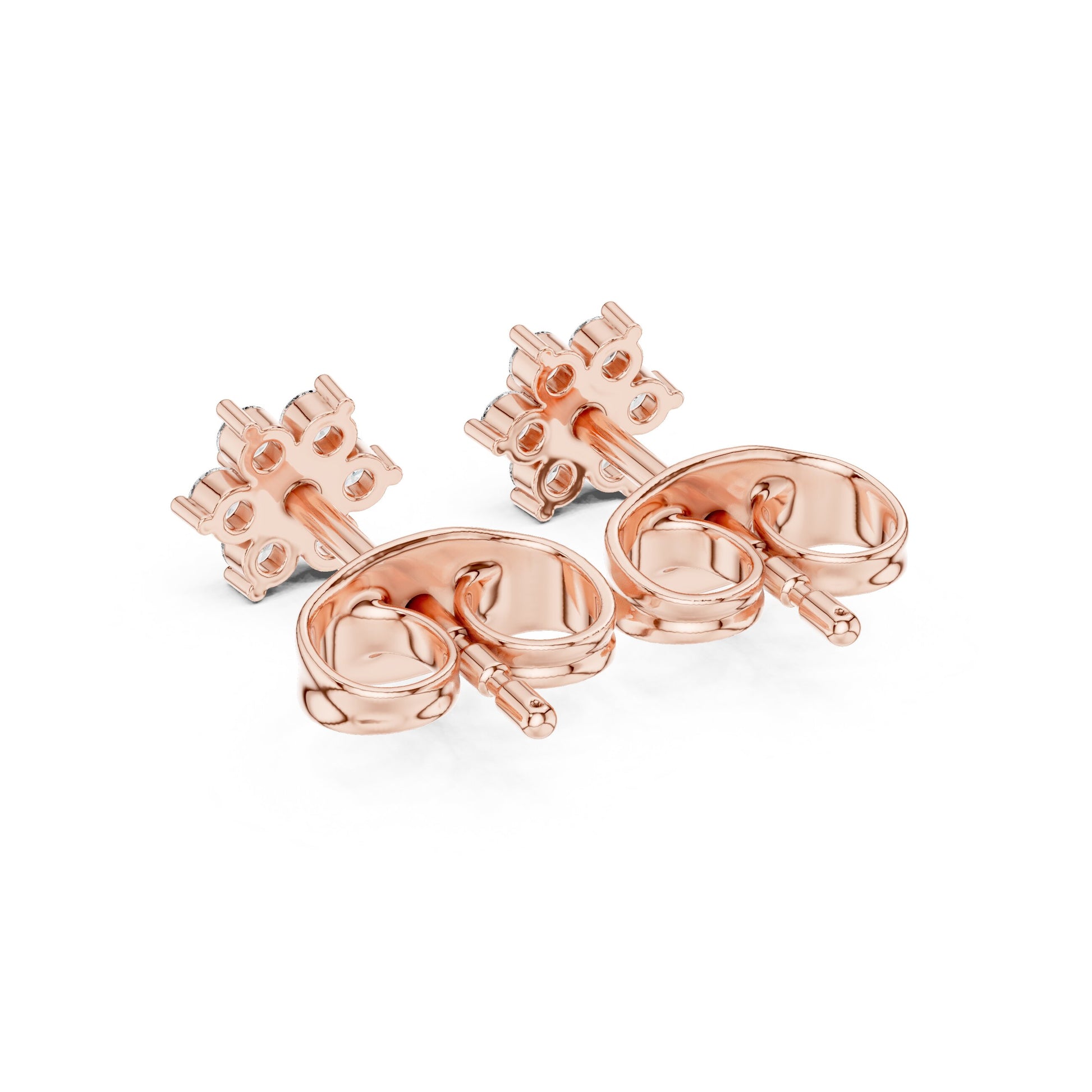 Round Cluster Lab Grown Diamond Earrings