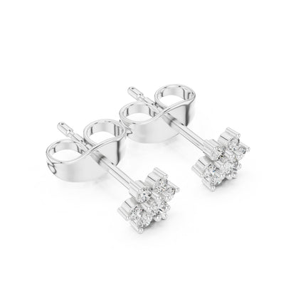 Round Cluster Lab Grown Diamond Earrings
