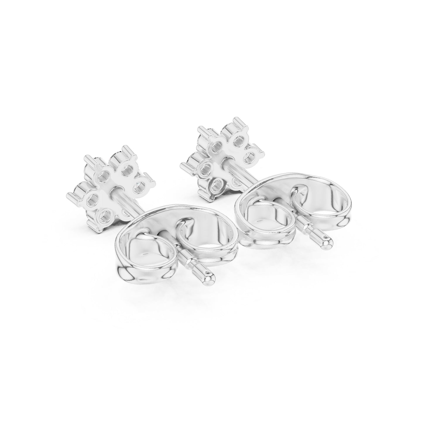 Round Cluster Lab Grown Diamond Earrings